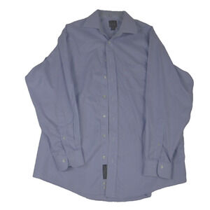 Jos A Bank Traveler's‎ Collection Button Up Long Sleeve Shirt Men's 16.5 34 Blue